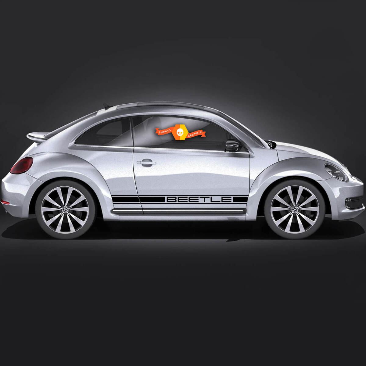 Volkswagen Käfer Rocker Käfer Seitenstreifen Porsche Classic Look Grafik Aufkleber Cabrio-Stil passt jedes Jahr