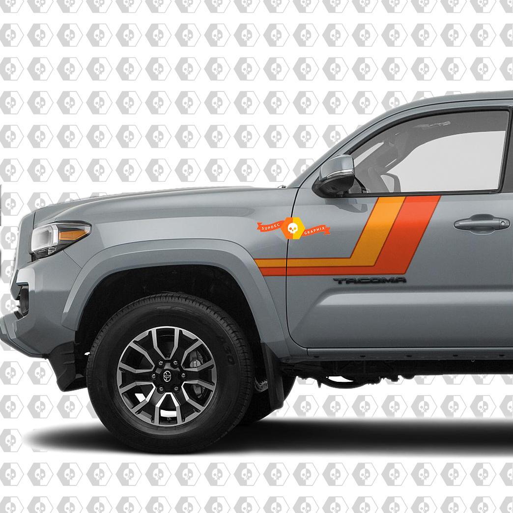 Diablo Toyota Tacoma TRD Sport 4X4 Side Vinyl Decal Graphics Kit - Black, Gloss/Matte Finish