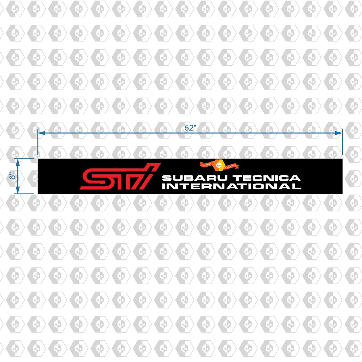 Sti Subaru Tecnica International Windshield Banner Pegatina de calcomanía