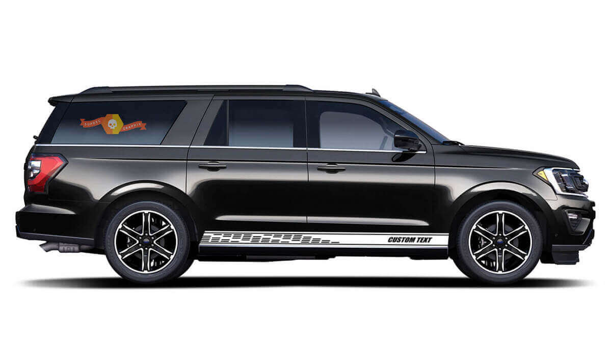 Custom Perforated Side Stripes Vinyl Decal for Musclecar Expedition