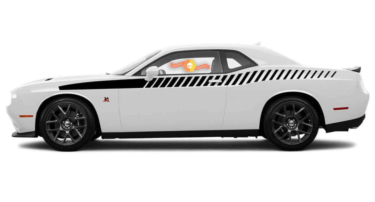 Full Length Style Bodyline Strobe Racing Stripe Kit 1 for Dodge Challenger
