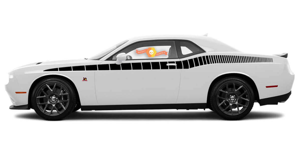 Full Length Style Bodyline Strobe Racing Stripe Kit 3 for Dodge Challenger
