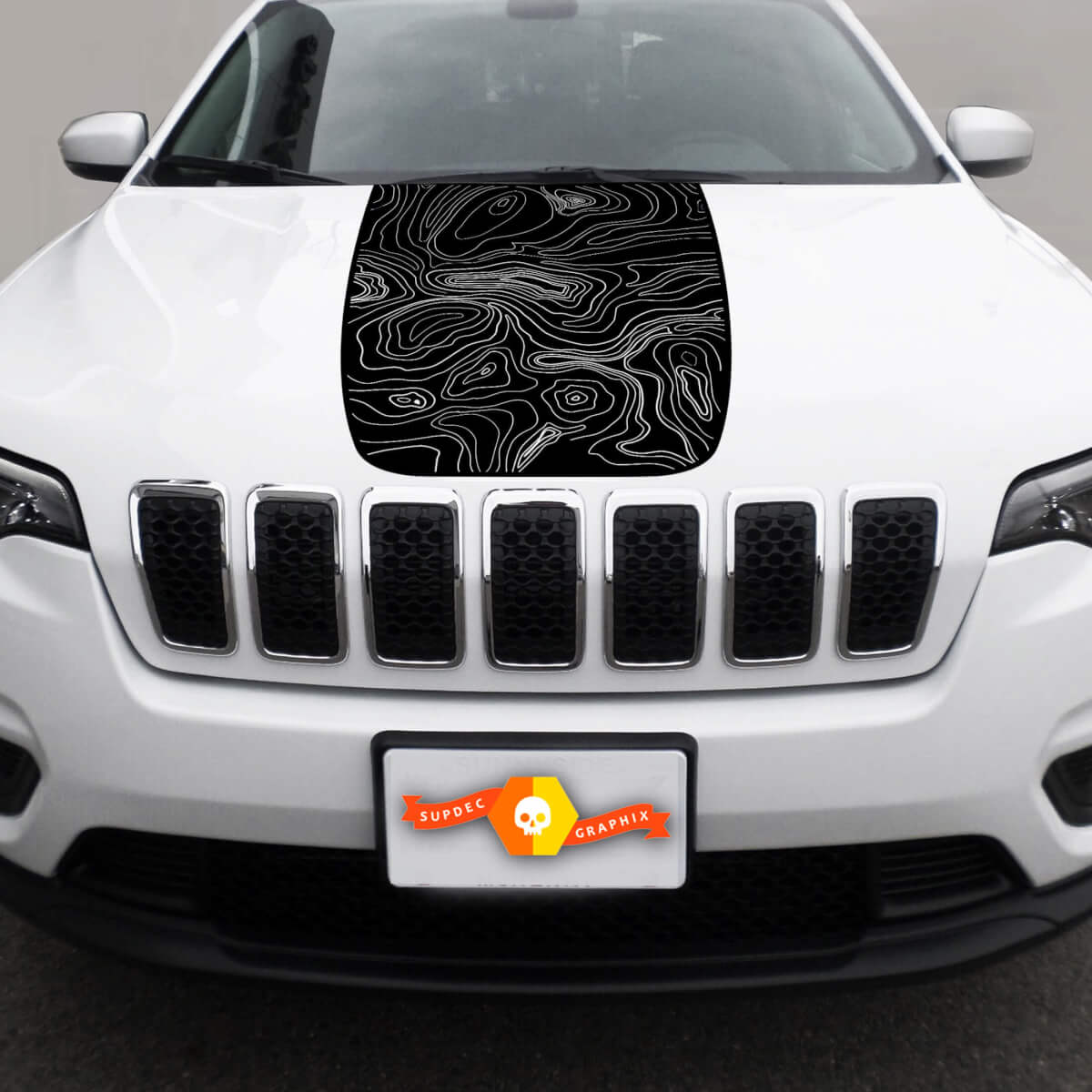 2014-2018 Jeep Cherokee Latitude Vinyl Hood Decal Sticker Graphic Stripe