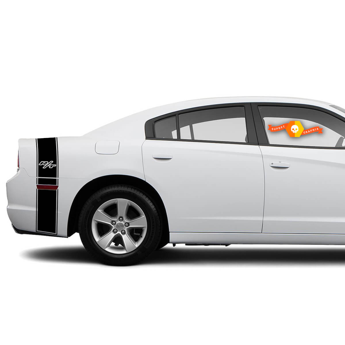 RT R / T Dodge Ladegerät Kofferraum Band Aufkleber Aufkleber Komplettes Grafik-Kit passt zu den Modellen 2011-2014