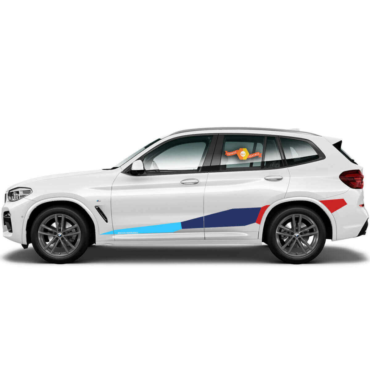BMW M Performance Side Stripe Vinyl Decal Kit for BMW X5 X6 G05 G06 F95 F96