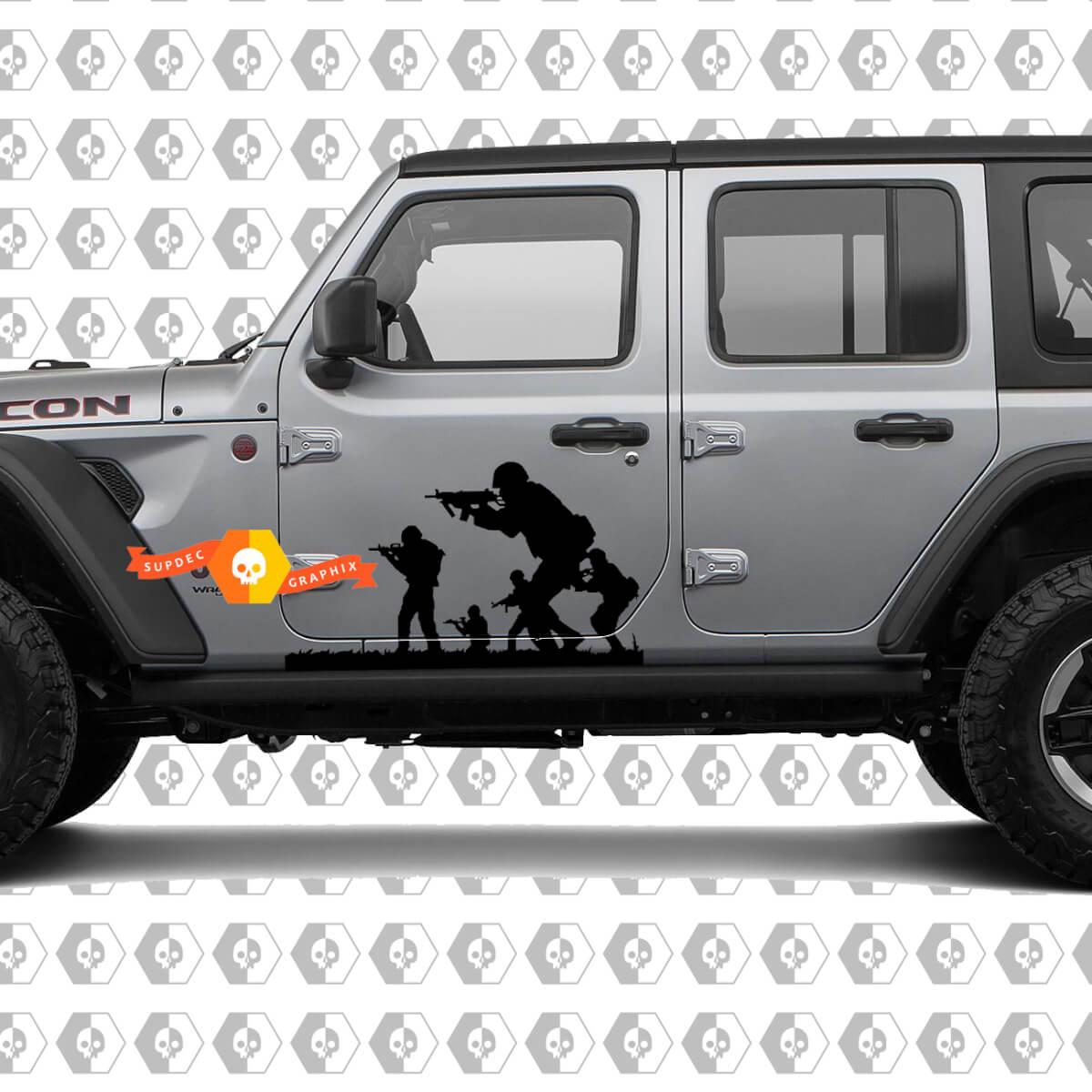 Band of Brothers US Army Vinyl Decals for Jeep Wrangler 