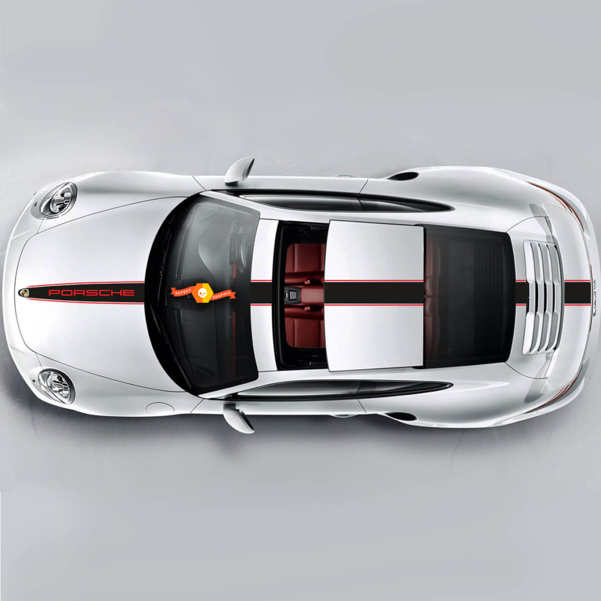 Porsche Racing Stripes Zweifarbige Racing Edition Stripes oder ein beliebiger Porsche # 2