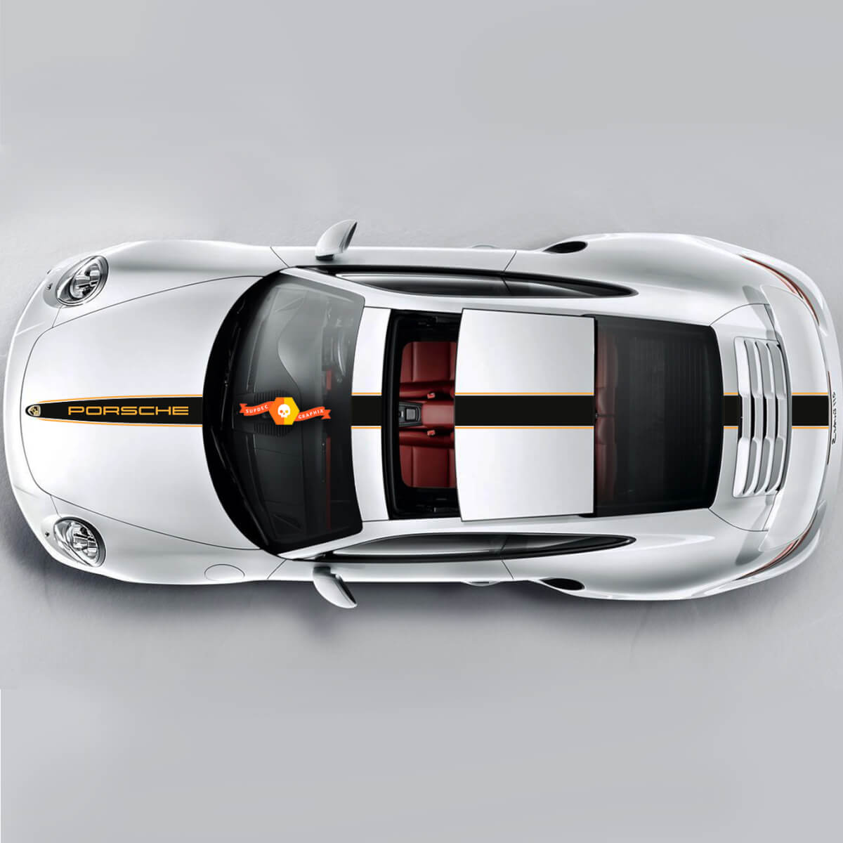 Porsche Racing Stripes Two Colors Racing Edition Stripes Or Any Porsche #5