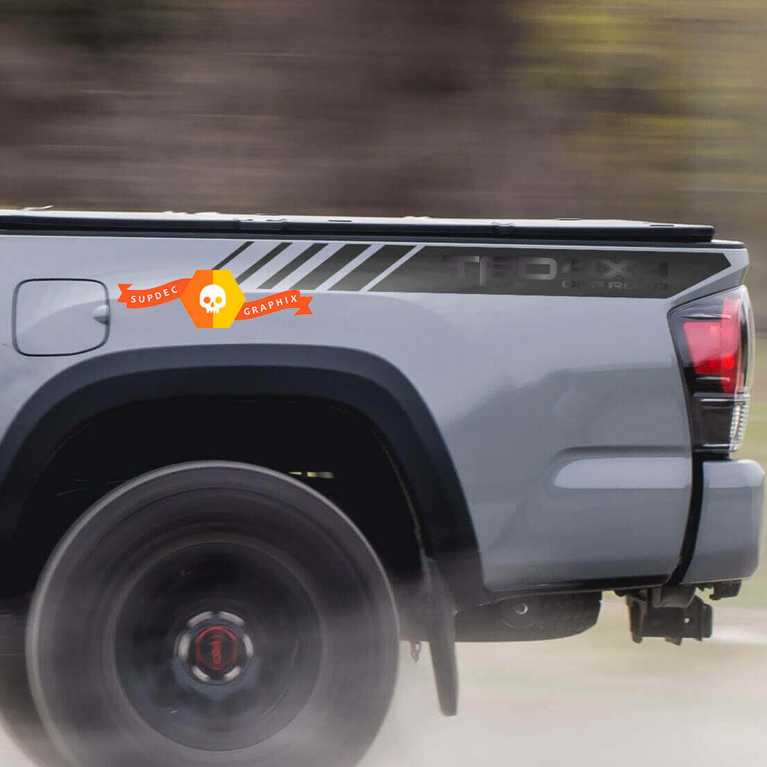 TRD 4x4 Off Road Bed Side Vinyl Decal Kit for Toyota Tacoma or Tundra