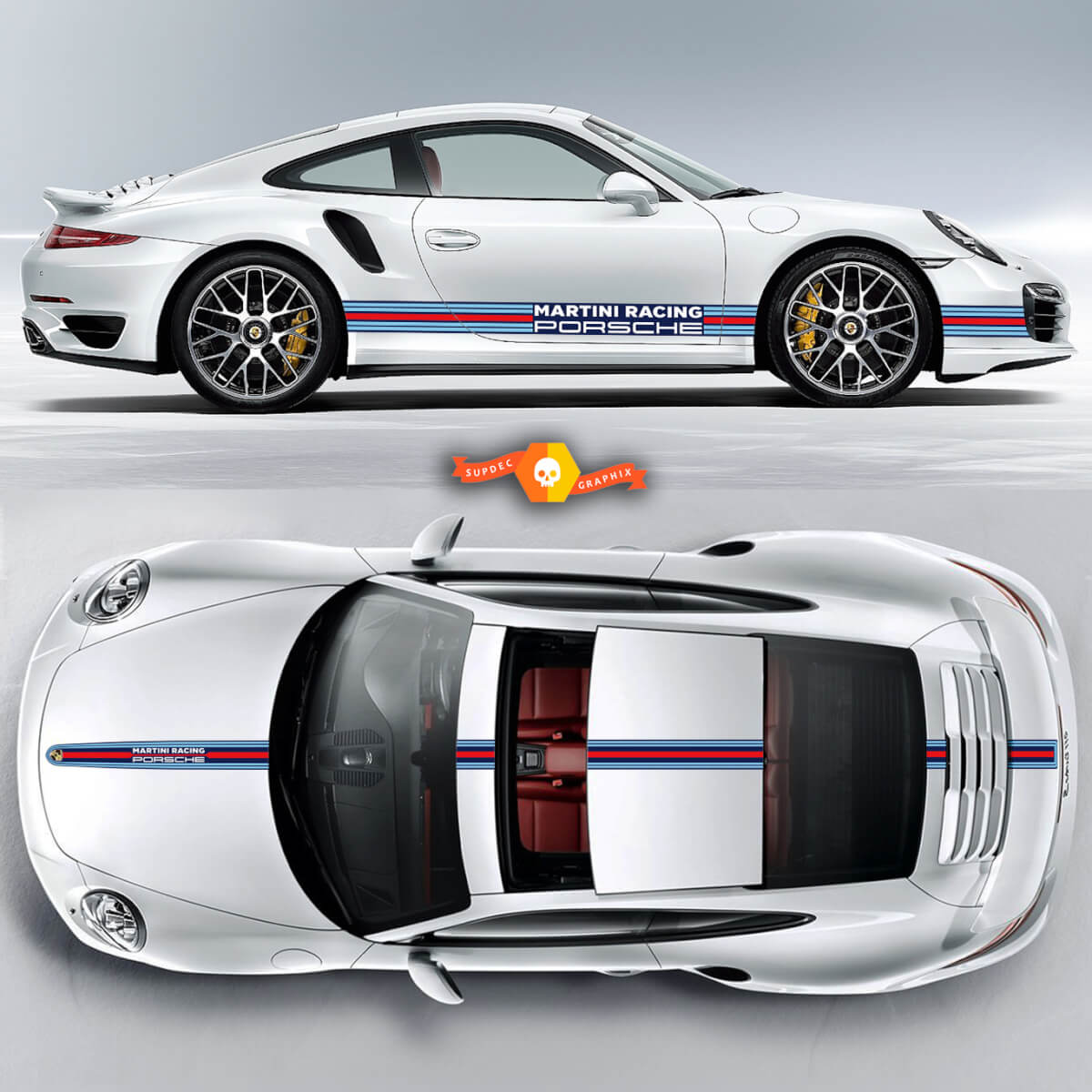 Martini Racing - for all PORSCHE 911 Models - Side Stripes