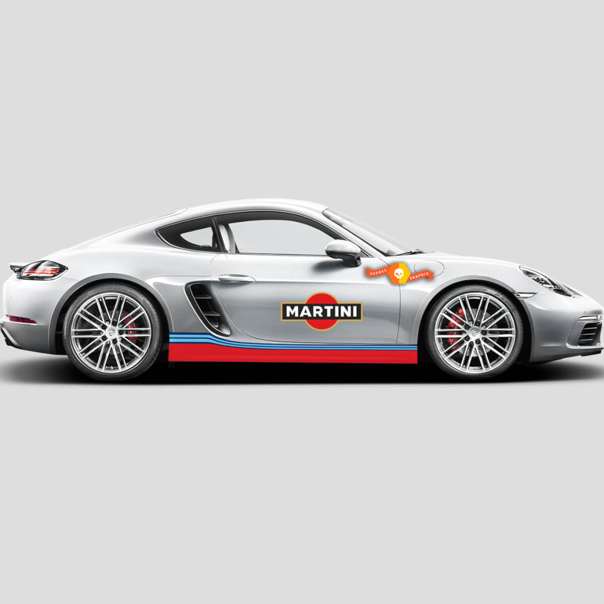 Porsche Cayman Boxster Martini Side stripes Or Any Porsche Full Kit