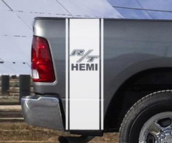 Dodge Ram Truck R/T HEMI 2 BEDSTRIPE BED STRIPE KIT Vinyl Decal