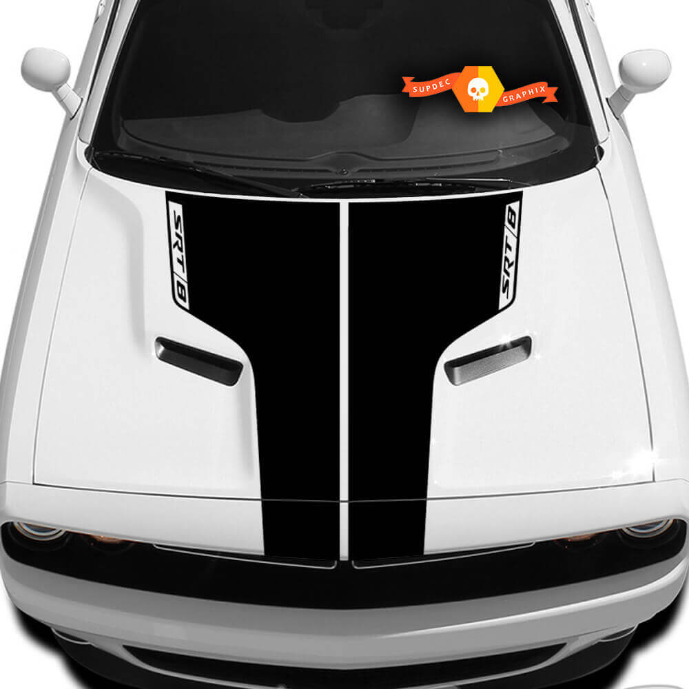 SRT-8 Hood T Decal With Inscription SRT8 Sticker Hood graphics for Dodge Challenger