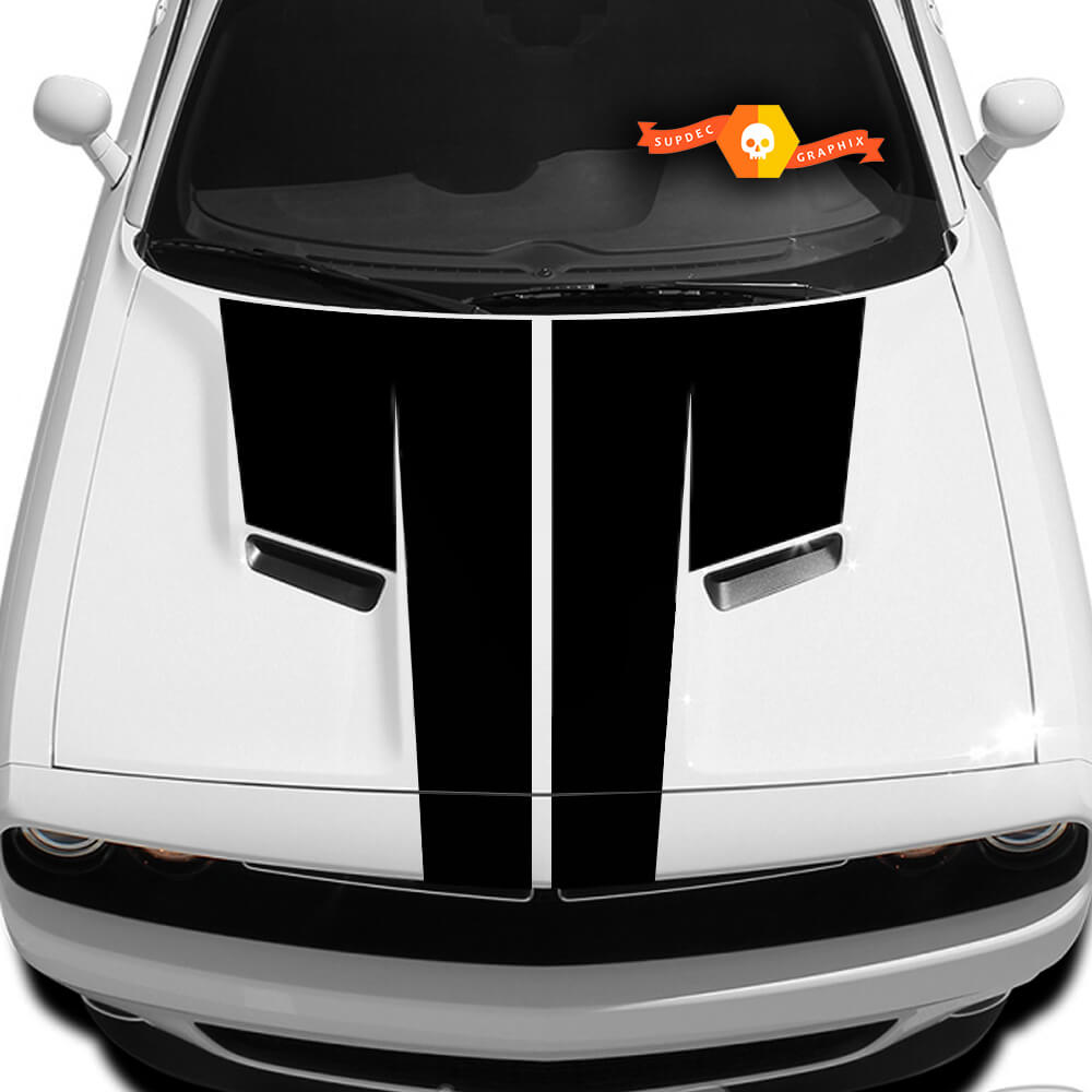 Dodge Challenger Hood T Decal With Inscription Sticker Hood graphics fits to models 09 - 14