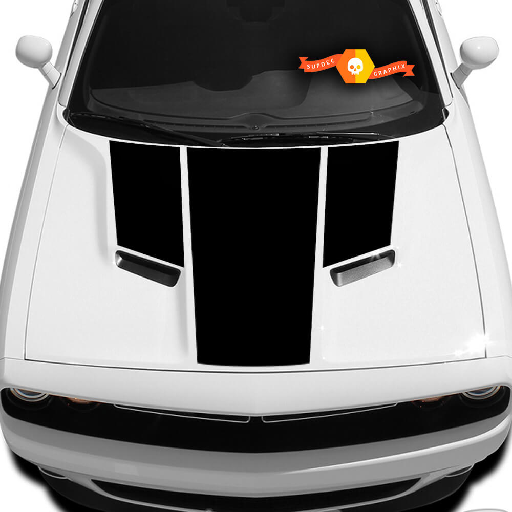 Die neuen Grafiken der Dodge Challenger Hood T-Aufkleber-Aufkleberhaube passen zu den Modellen 09 - 14