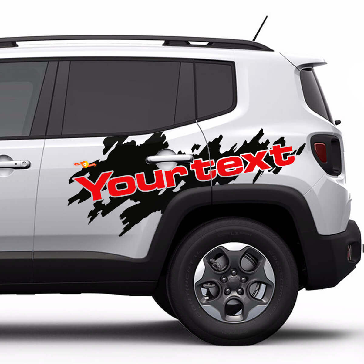 2 Color Side Splash Graphic Vinyl Decal Sticker for Jeep Renegade