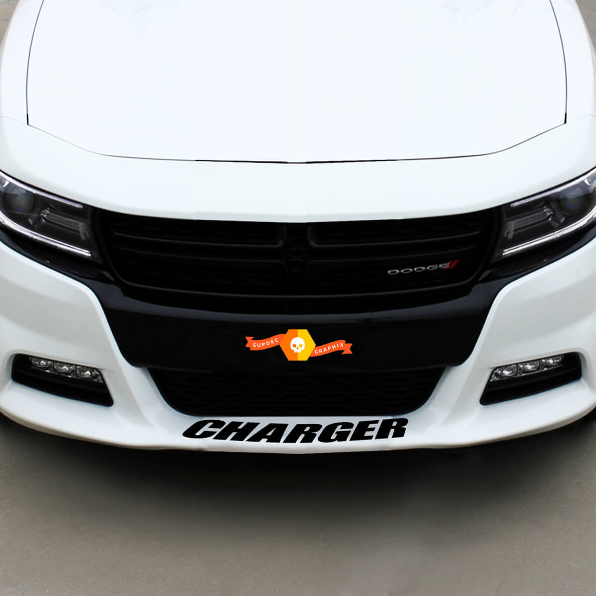Dodge Charger front Spoiler Decal Sticker graphics fits to all models