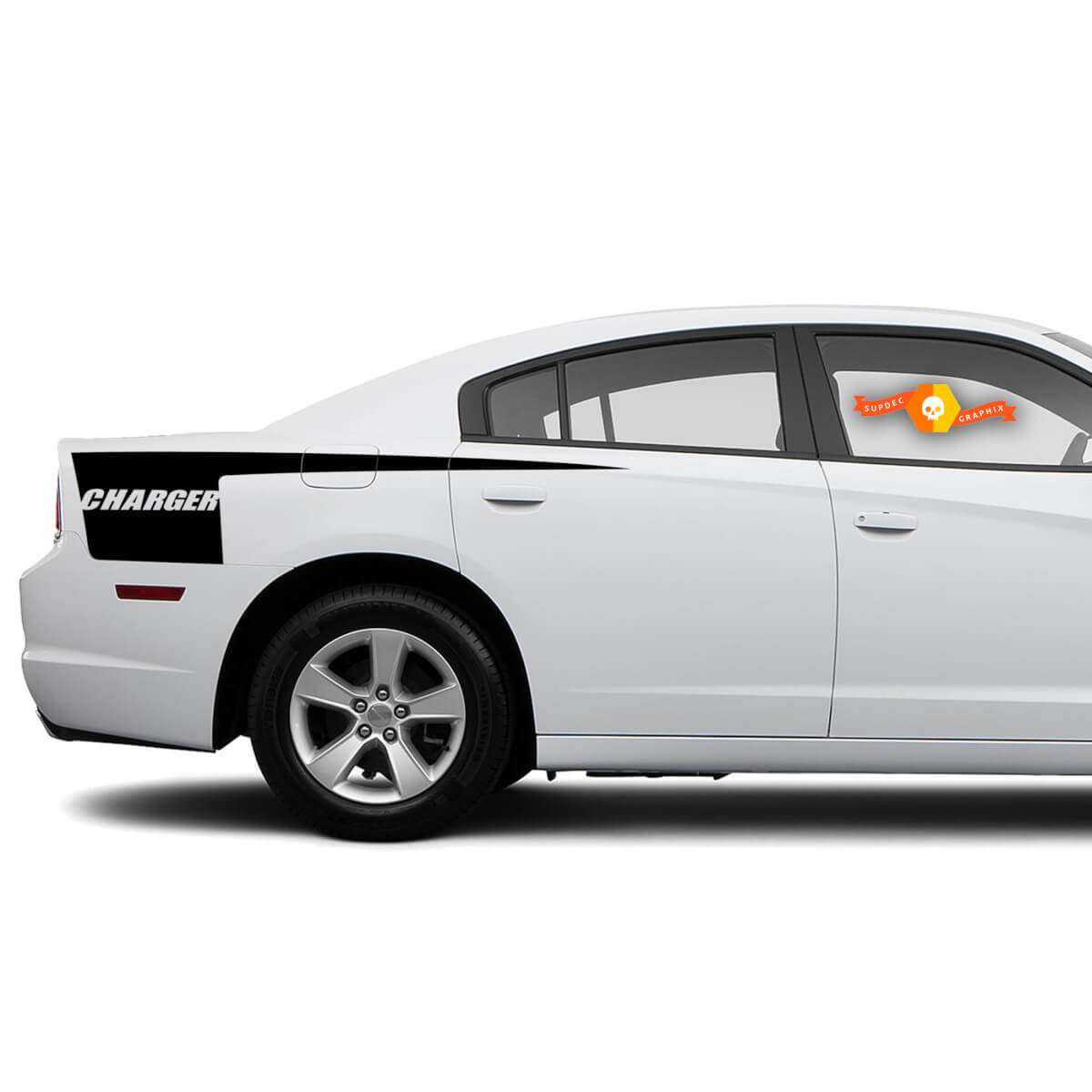 Dodge Charger side Hatchet Stripe Decal Sticker graphics fits to models 2011-2014