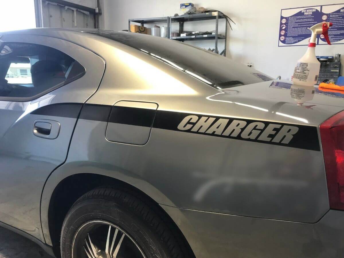 Branded Rear Quarter Panel Stripe Vinyl Decal Kit for Dodge Charger 2011-14