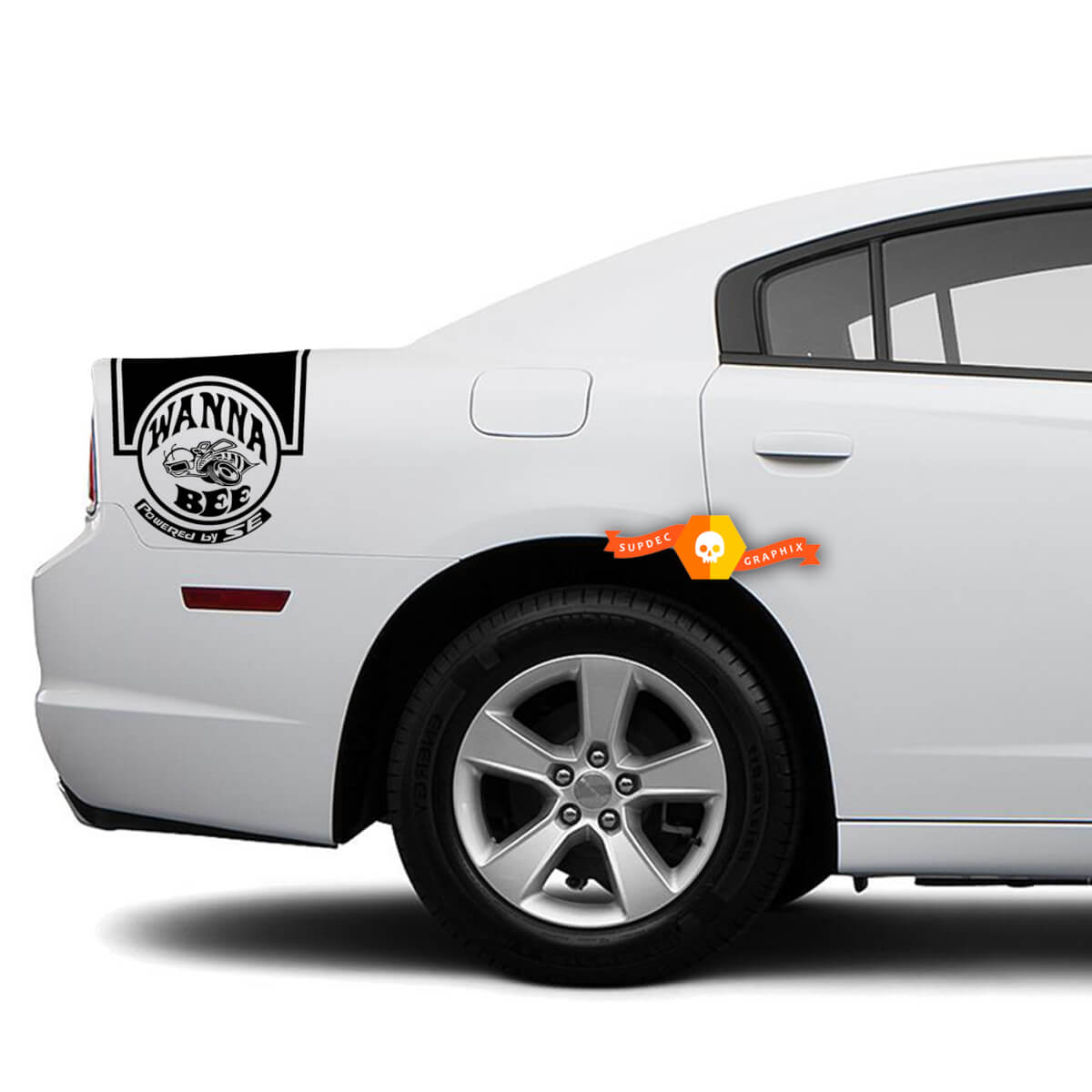 Dodge Charger Rückseite Band Aufkleber Aufkleber Wanna Bee SRT Grafik passt zu Modellen 2011-2014
