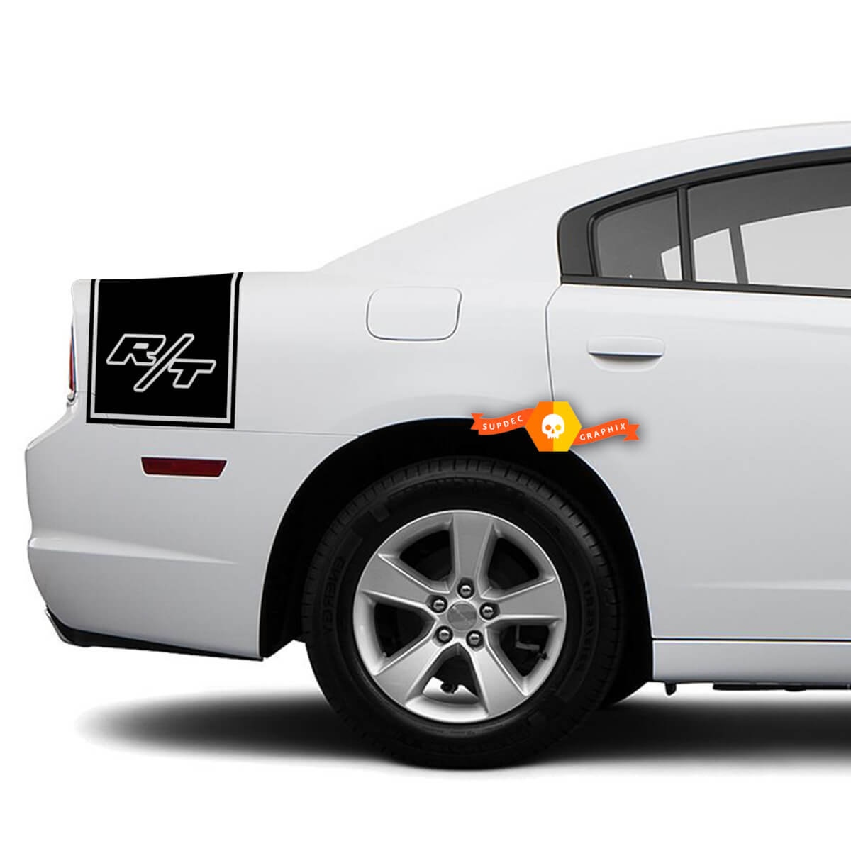 Dodge Charger Rückseite Band Aufkleber Aufkleber R / T Grafik passt zu Modellen 2011-2014