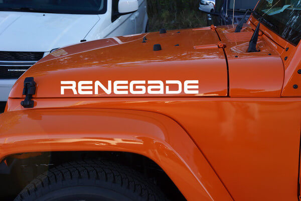 Renegade Vinyl Sticker Decals for Jeep Wrangler Rubicon YK JK XJ
