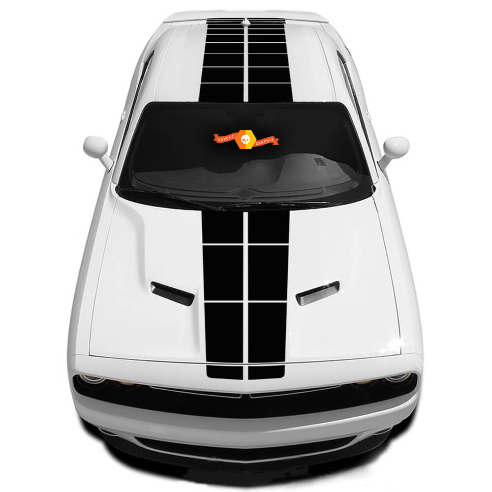 Pulse Racing Stripe Passend für Dodge Challenger Graphics Decal 2008-2020