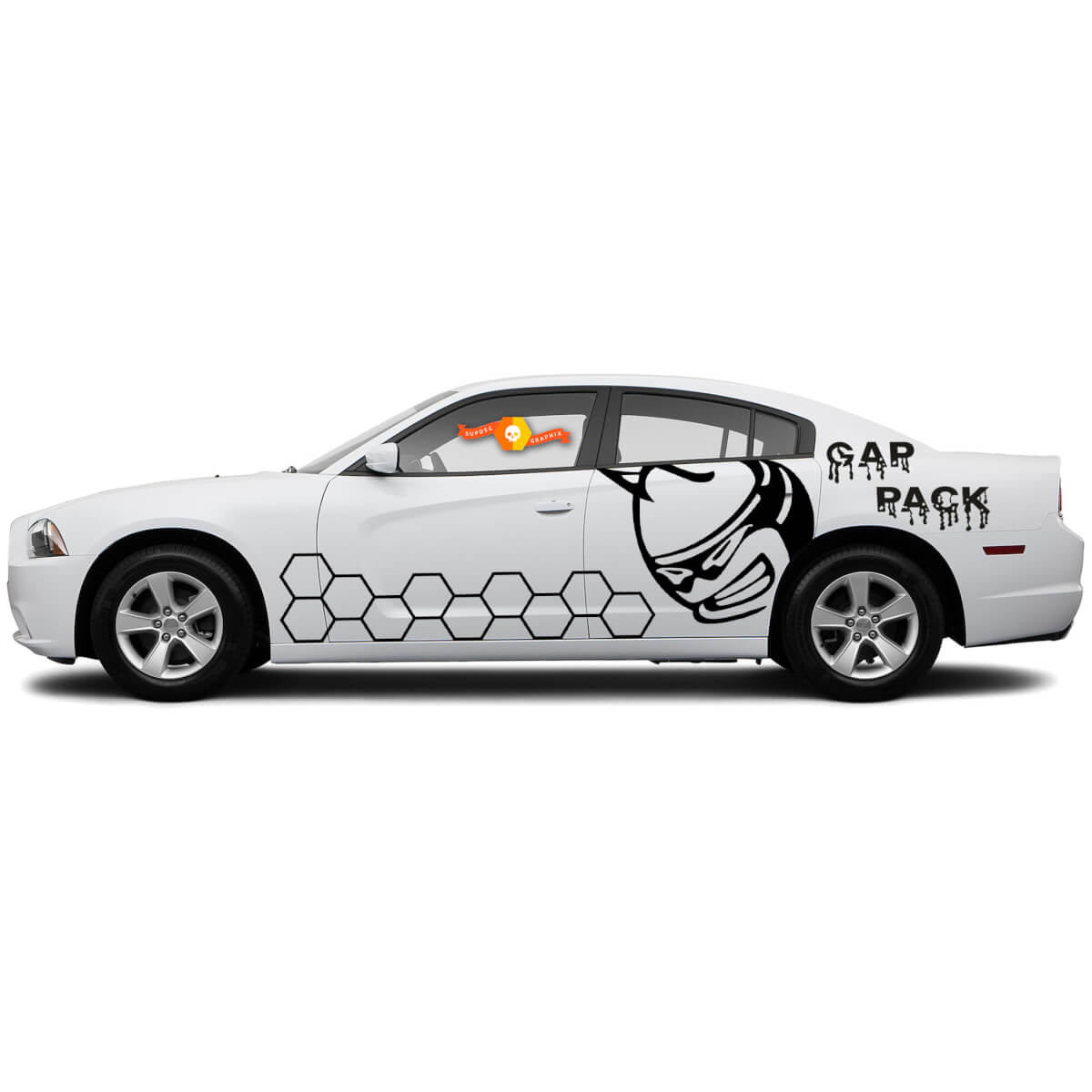 Dodge Charger or Challenger Gap Pack ScatPack Honeycomb Stripes Decal Sticker