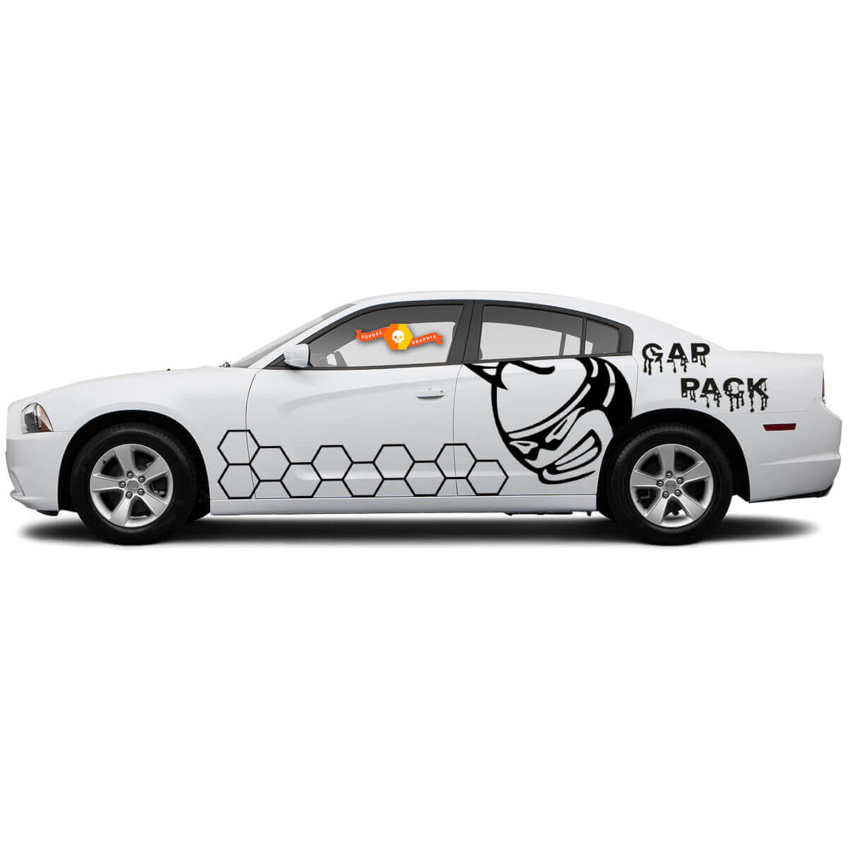 Gap Pack ScatPack Honeycomb Stripes Decal Sticker for Dodge Charger Challenger