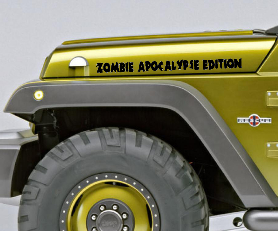 2 Zombie Apocalypse Edition Wrangler Rubicon CJ TJ YK JK XJ Viny