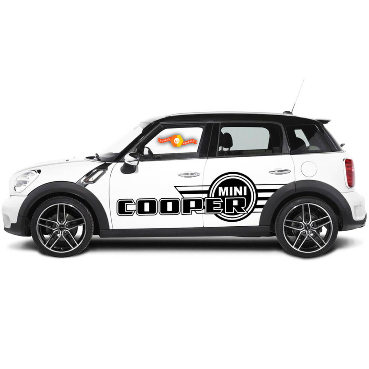Side Stripes Graphics Decal Stickers For Mini Cooper Countryman 2000 to 2019