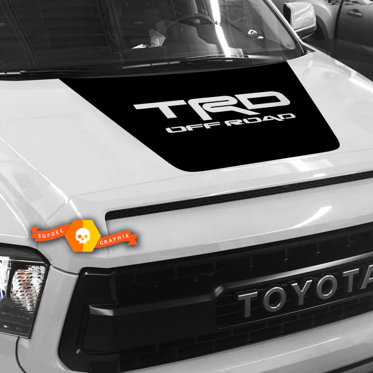 Hood Decal Blackout für einen TRD OFF ROAD 2014 - 2019 Toyota Tundra