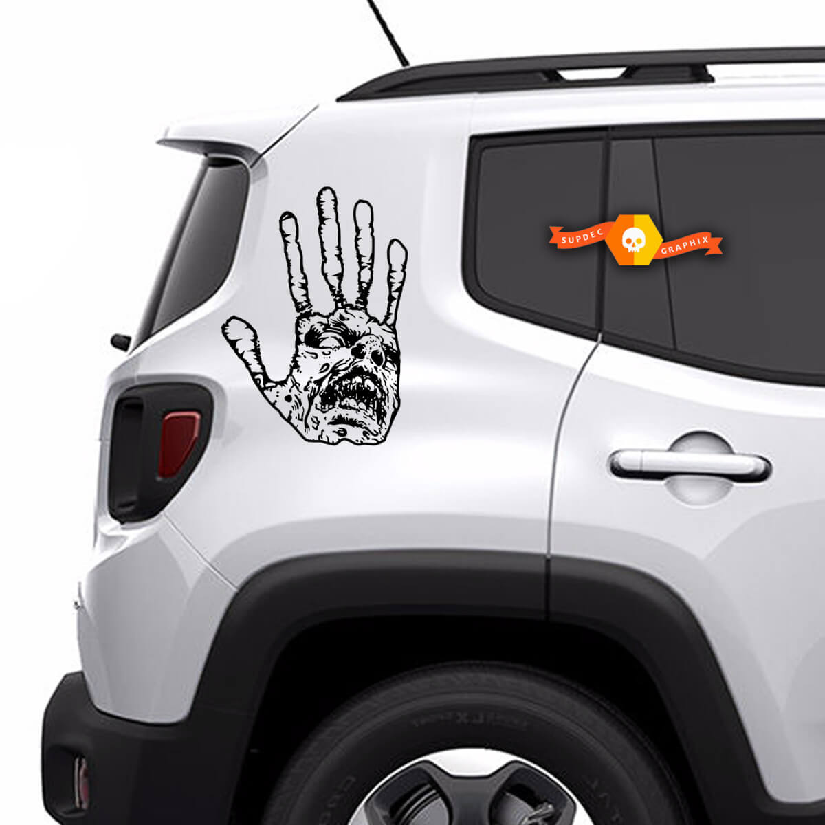 Zombie Hand Skull Apocalypse Undead Horror Window Bed SUV Hood Door Graphic Vinyl Decal for Jeep