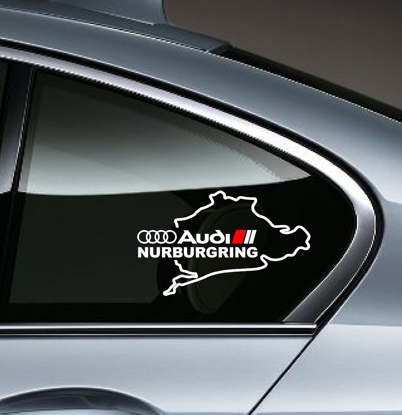 Set 2X Mirror Stickers Audi Logo