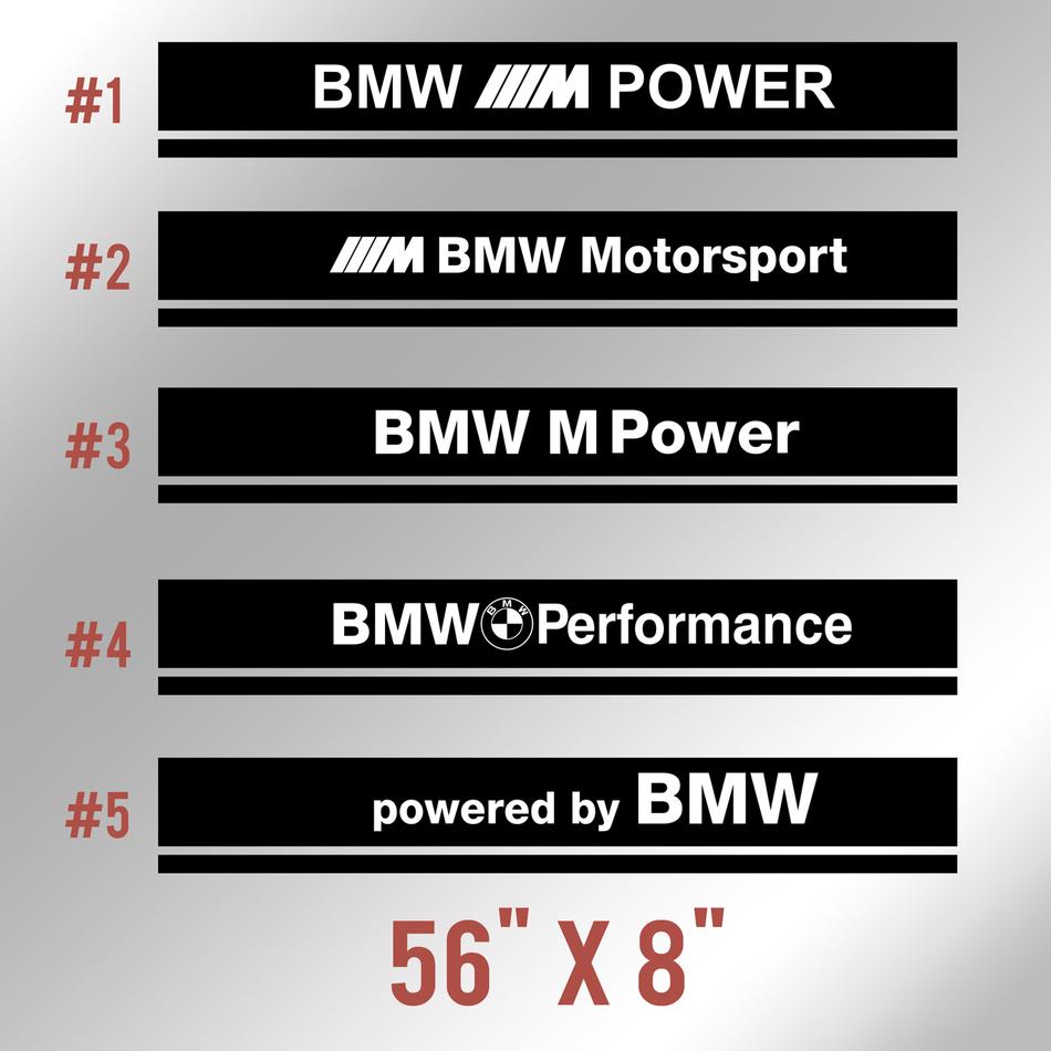 BMW Dual Rally Hood Stripe M Power Motorsport Performance two colors vinyl decal