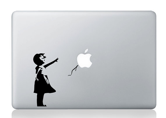 Banksy Graffiti Ballon Mädchen MacBook Aufkleber Aufkleber