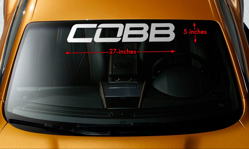 COBB MAZDASPEED SUBARU FORD ST Windshield Banner Vinyl Decal Sticker 27x5