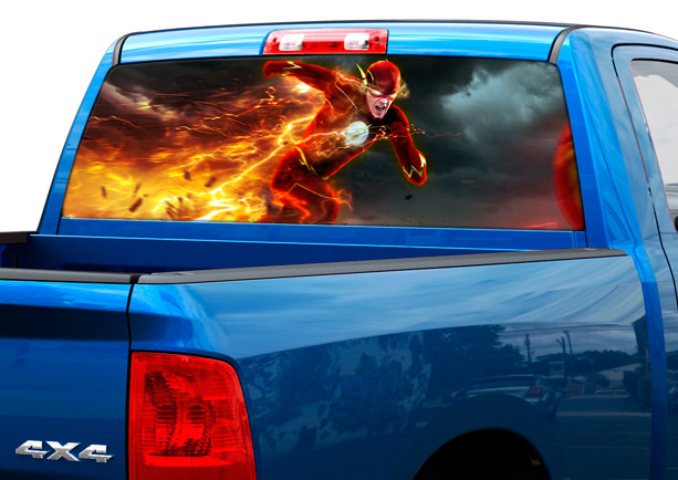 Flash DC Comics Movies Finestra posteriore Decalcomania Adesivo Pick-up Truck SUV Auto # 1
