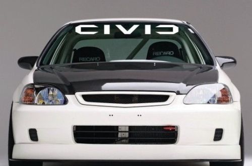 Honda Civic White White Lettering Lettering Decal Sticker Emblem Logo Graphic