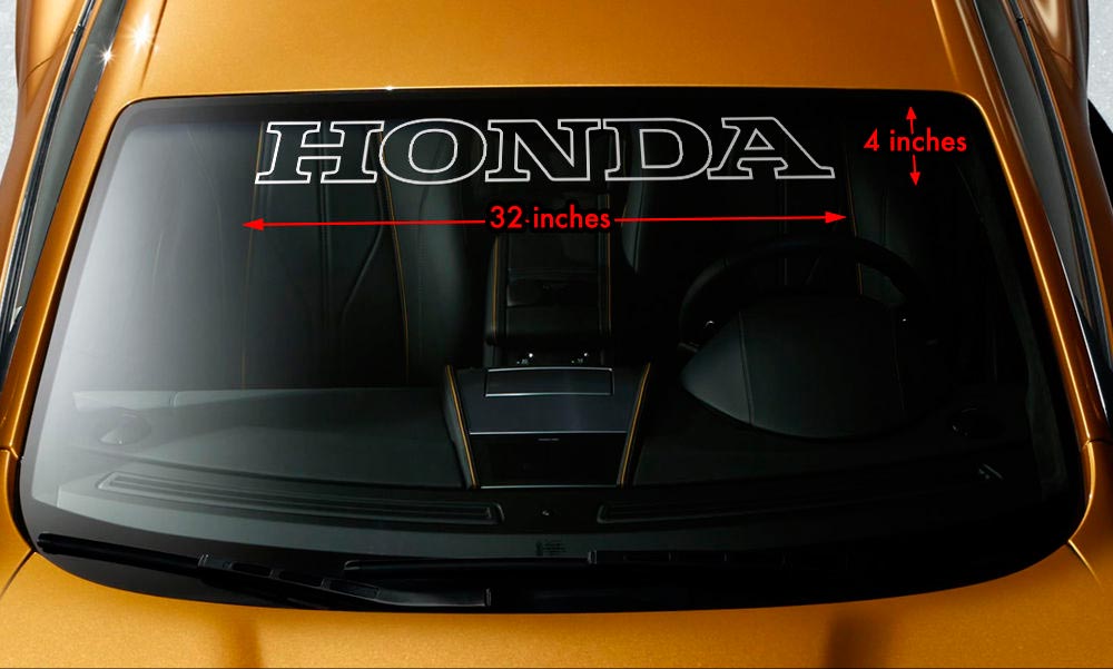 Honda Outline Windshield Banner Vinyl Long Durader Premium Decal Sticker 32 