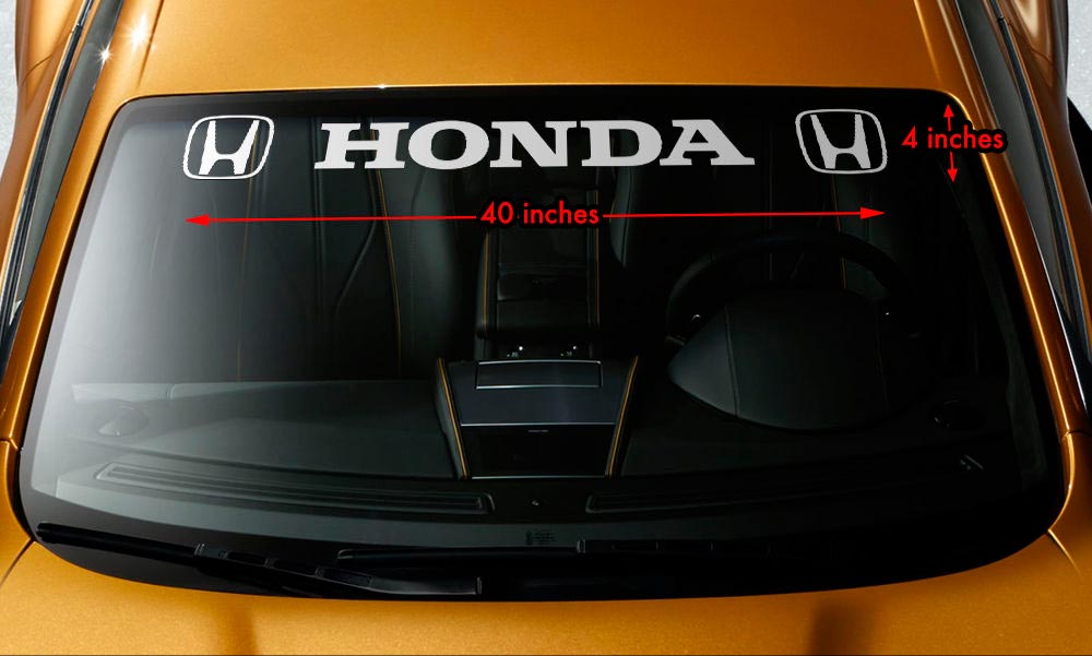 Honda Style # 3 Windshield Banner Vinyl Duradel Dura Premium Decal Etiqueta 40 