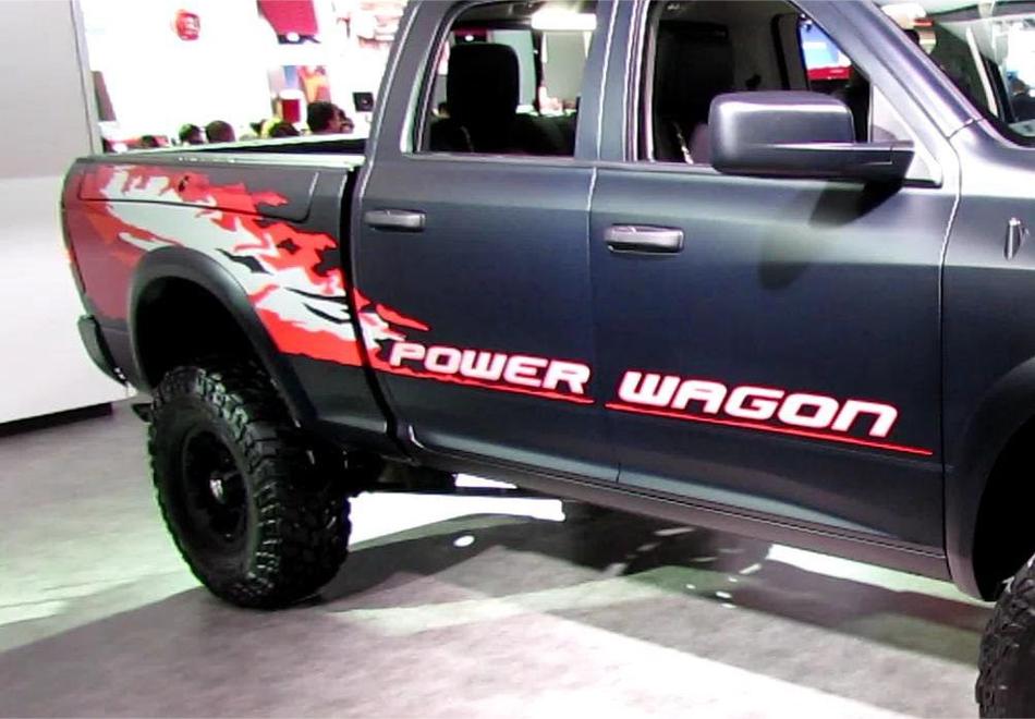KIT of 2013 -  2020 Dodge Ram Power Wagon Hemi decal sticker for Tailgate driver and passenger side