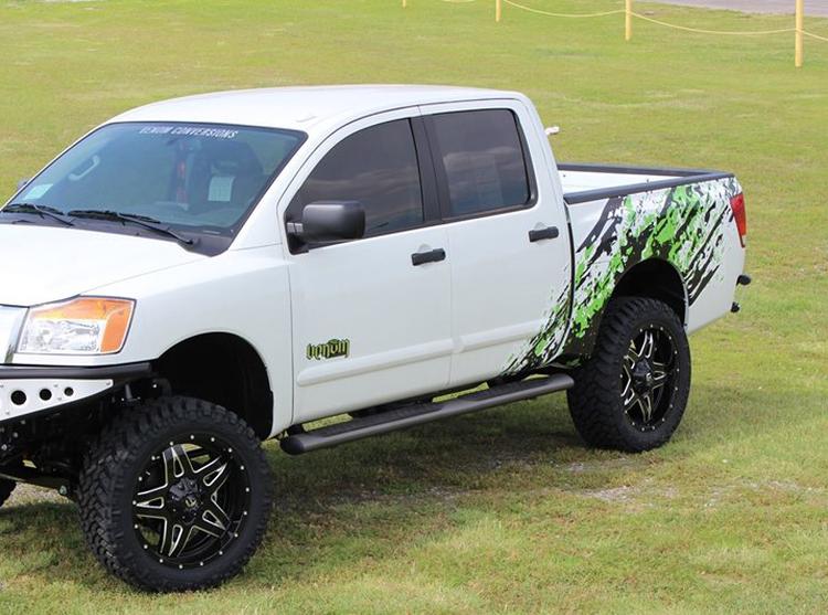 MUD SPLASH 2 colors for Nissan Titan TITAN 4X4 VENOM viny decals stickers kit