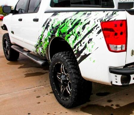 MUD SPLASH 2 colors for Nissan Titan TITAN 4X4 VENOM viny decals stickers kit