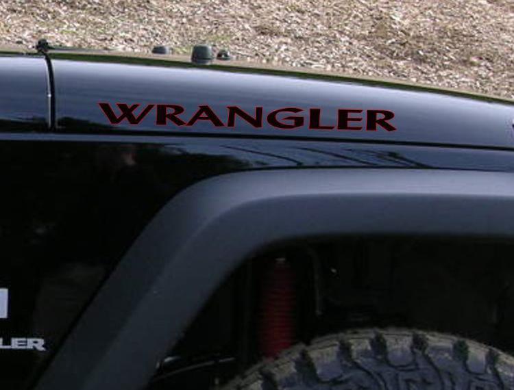 Product: Pair of Wrangler Decal set Jeep stickers hood fender graphic ...