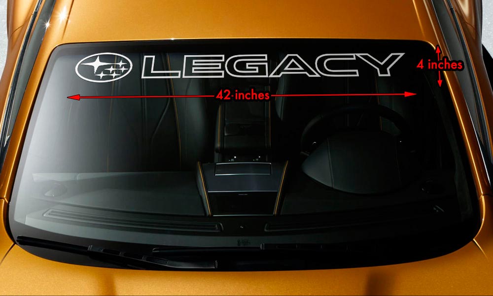 Subaru Legacy Outline Style2 Premium Windshield Banner Vinyl Decal Sticker 42x4 