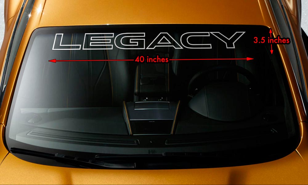 Subaru Legacy Outline Windshind Banner Long Lastin Vinyl Decal Sticker 40x3.5 