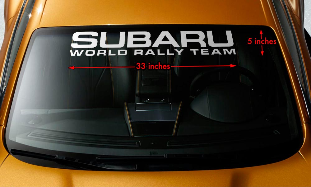 SUBARU WORLD RALLY TEAM WRX STI WRC Windshield Banner Vinyl Decal Sticker 33