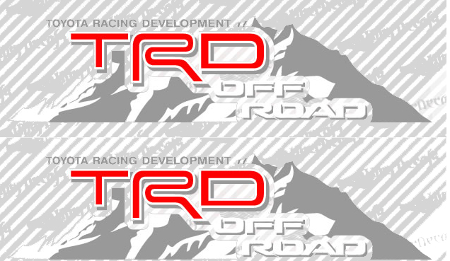 2 TOYOTA TRD OFF  Mountain  TRD racing development side vinyl decal sticker 3