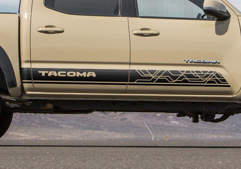 Toyota-TACOMA-2016-TRD-Sport-Stil-Grafik-Seitenstreifen-Aufkleber